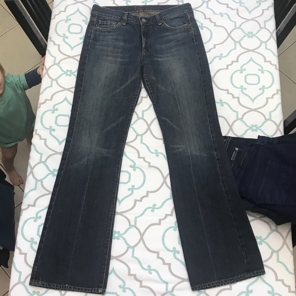 💙👖7FAM! VINTAGE FLARE👖💙29 7/8 31.5” REPAIR - Picture 14 of 16